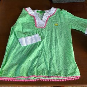 Masters Green and Pink Kids Casual Dress